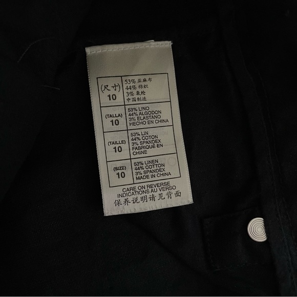 Max Studio Special Edition Black Linen Blend Skort • Size 10 - Picture 12 of 16